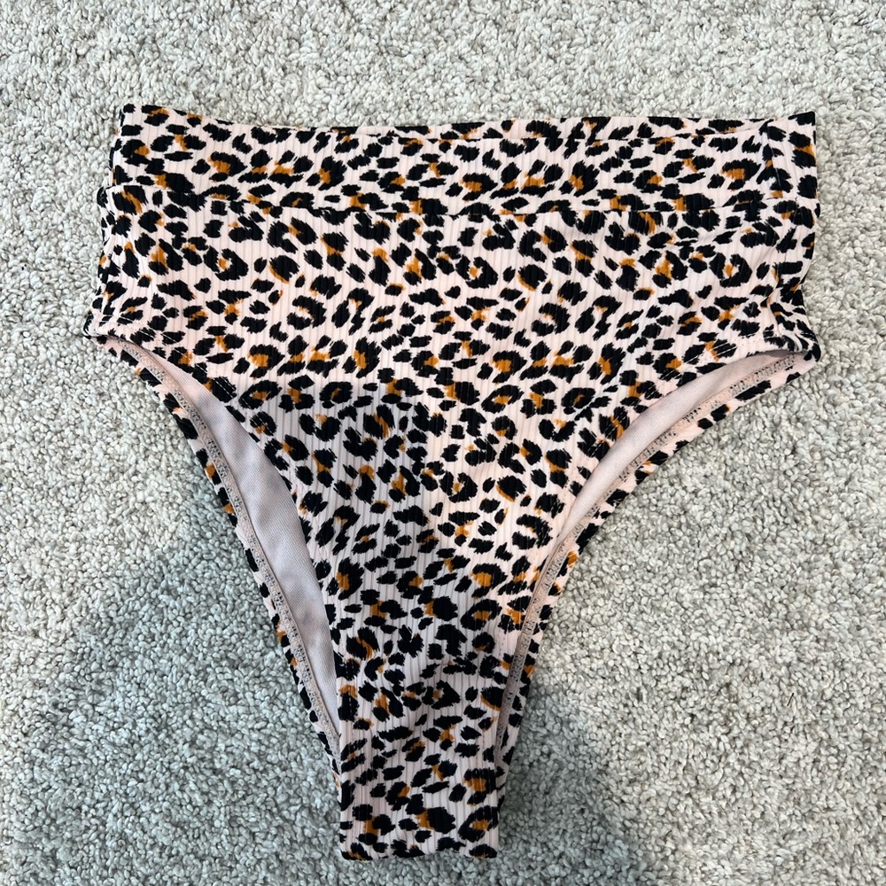 Leopard High Waist Bikini Bottoms